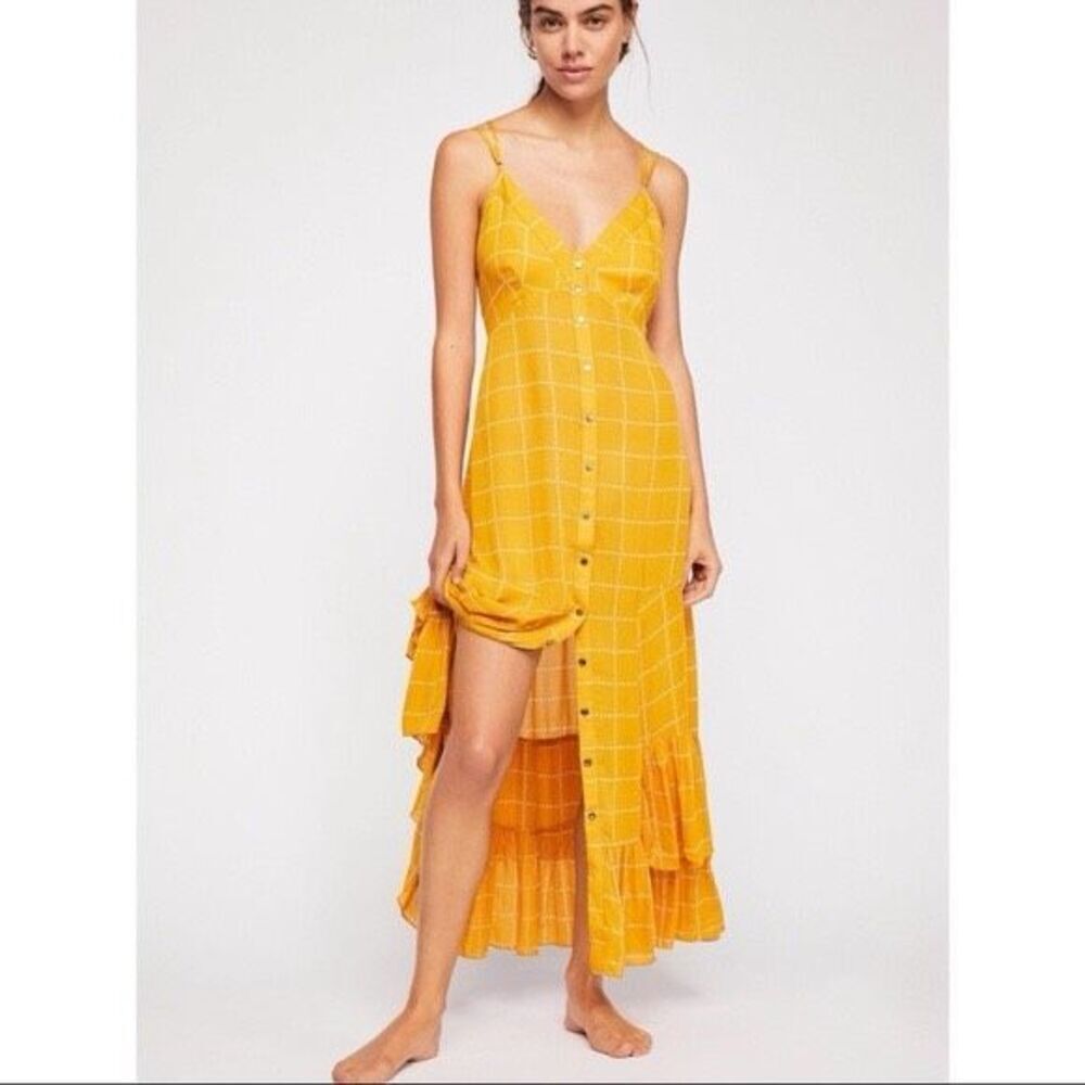✨Free Peo­ple Check Me Out Maxi Slip Sz XS Dress✨